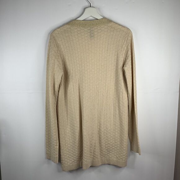 Marc Marc Jacobs Sz M Cardigan Sweater Gold Cornsilk Multi Wool Cashmere Blend - Picture 10 of 10